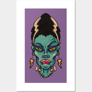 Bride of Frankenstein monster Posters and Art